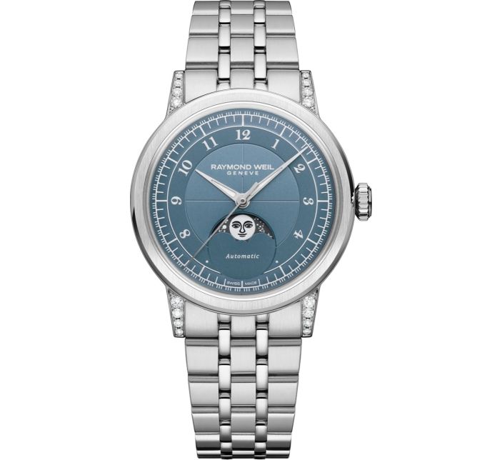 Montre Raymond Weil Millesime Moonphase 35mm Blue | 2145-STS-05511