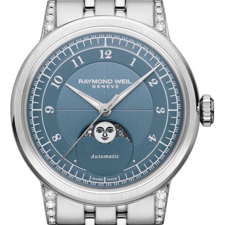 Montre Raymond Weil Millesime Moonphase 35mm Blue | 2145-STS-05511