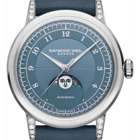 Montre Raymond Weil Millesime Moonphase 35mm Blue | 2145-SCS-05511