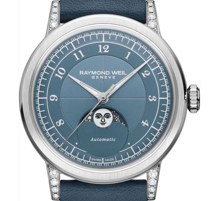 Montre Raymond Weil Millesime Moonphase 35mm Blue | 2145-SCS-05511