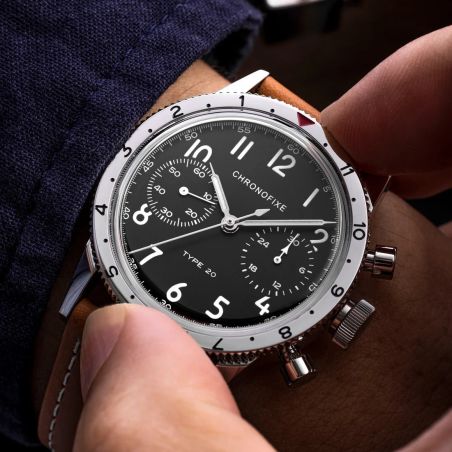Montre Chronofixe Type 20 Leather | Cognac Brown
