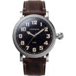 Montre Chronofixe 1930 Black Aventurine | Dark Brown Leather