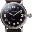 Montre Chronofixe 1930 Black Aventurine | Dark Brown Leather