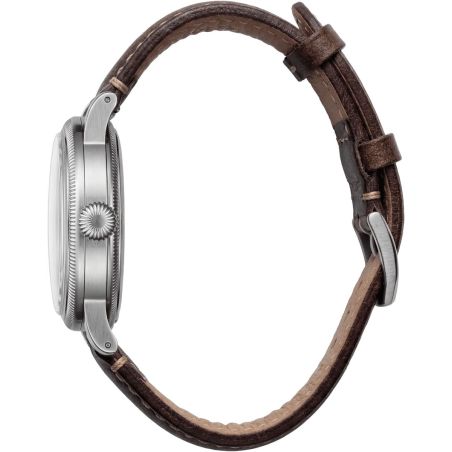 Montre Chronofixe 1930 Black Aventurine | Dark Brown Leather