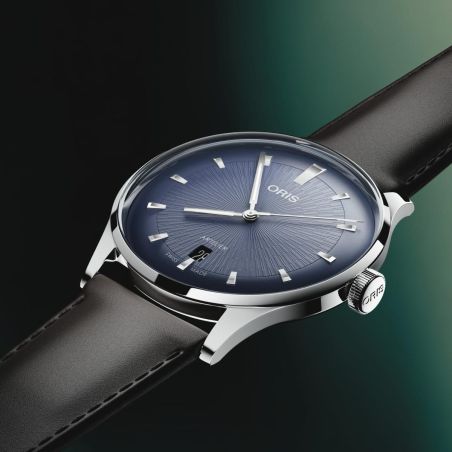 Montre Oris Artelier Date | Blue Leather