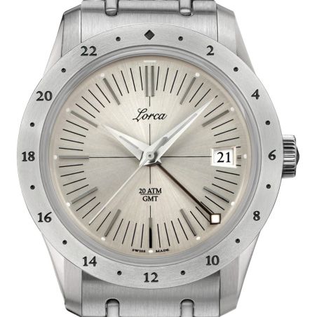 Montre Lorca Model N°1 GMT Silver
