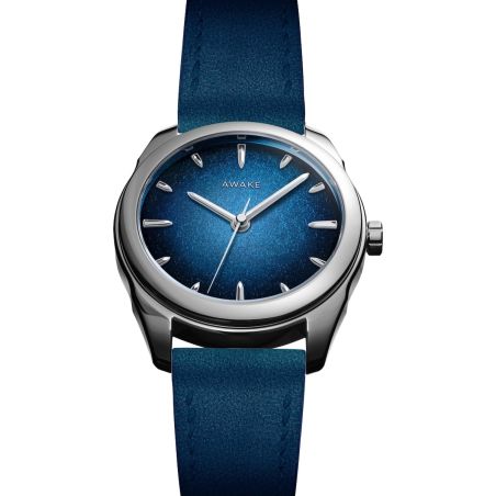 Montre Awake Sơn Mài Silver Leaf « Moonlight Blue »