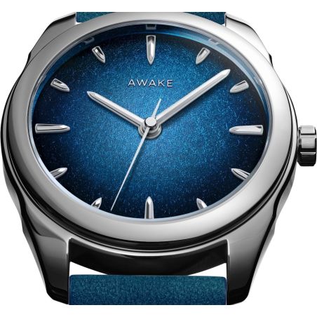 Montre Awake Sơn Mài Silver Leaf « Moonlight Blue »