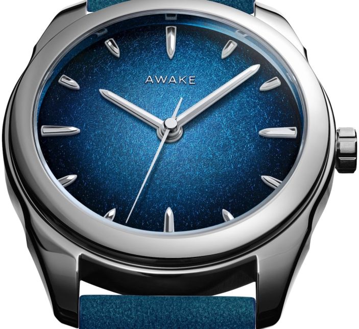 Montre Awake Sơn Mài Silver Leaf « Moonlight Blue »