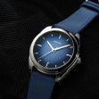 Montre Awake Sơn Mài Silver Leaf « Moonlight Blue »