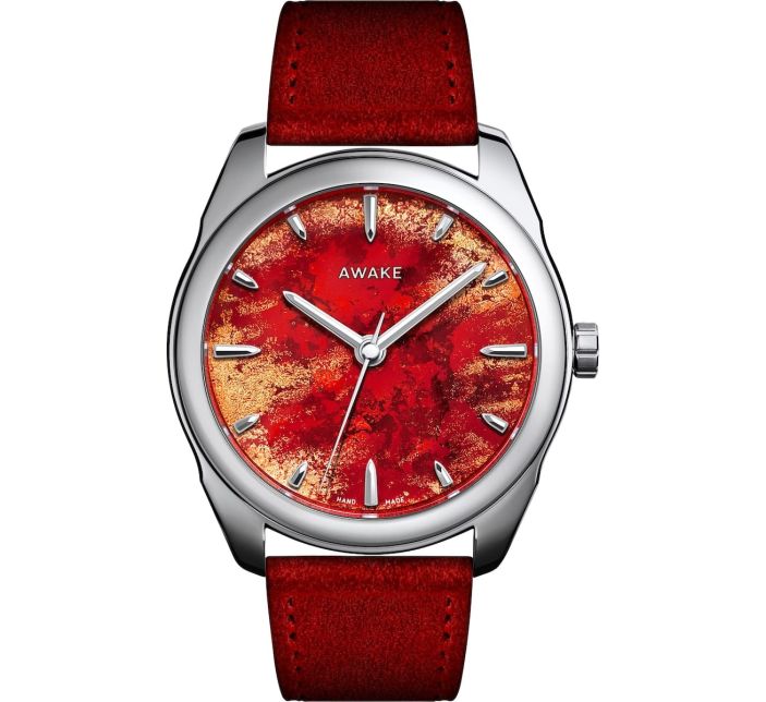 Montre Awake Sơn Mài Frosted Leaf « Royal Red » Limited Edition