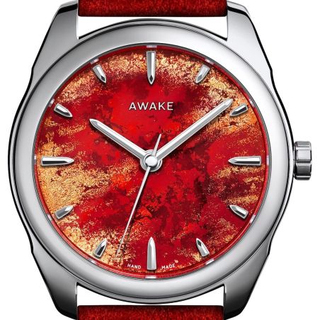 Montre Awake Sơn Mài Frosted Leaf « Royal Red » Limited Edition