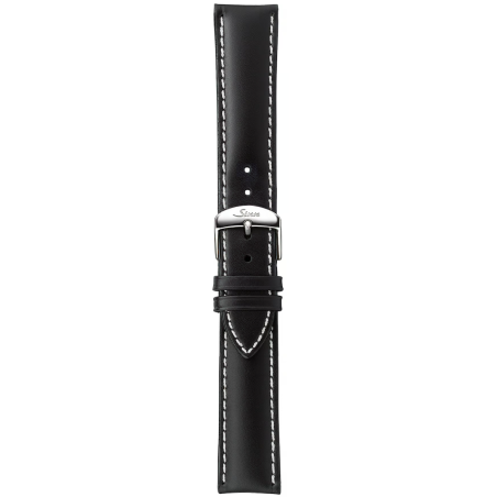 Bracelet Sinn Cuir Russie Noir Surpiqûres Blanches