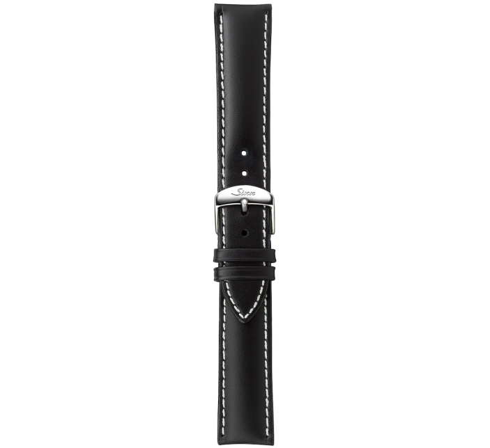 Bracelet Sinn Cuir Russie Noir Surpiqûres Blanches