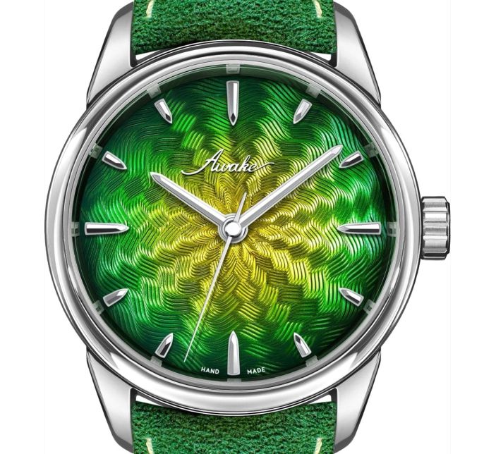 Montre Awake Sơn Mài Guilloché Main « Borealis » Limited Edition