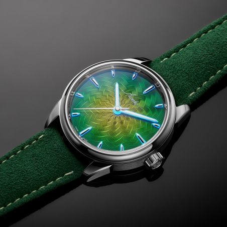 Montre Awake Sơn Mài Guilloché Main « Borealis » Limited Edition