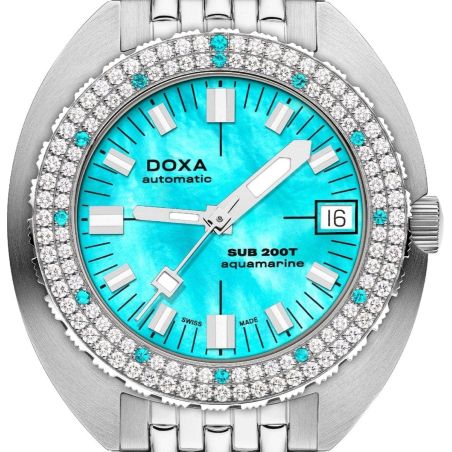 Montre Doxa SUB 200T Diamonds Aquamarine