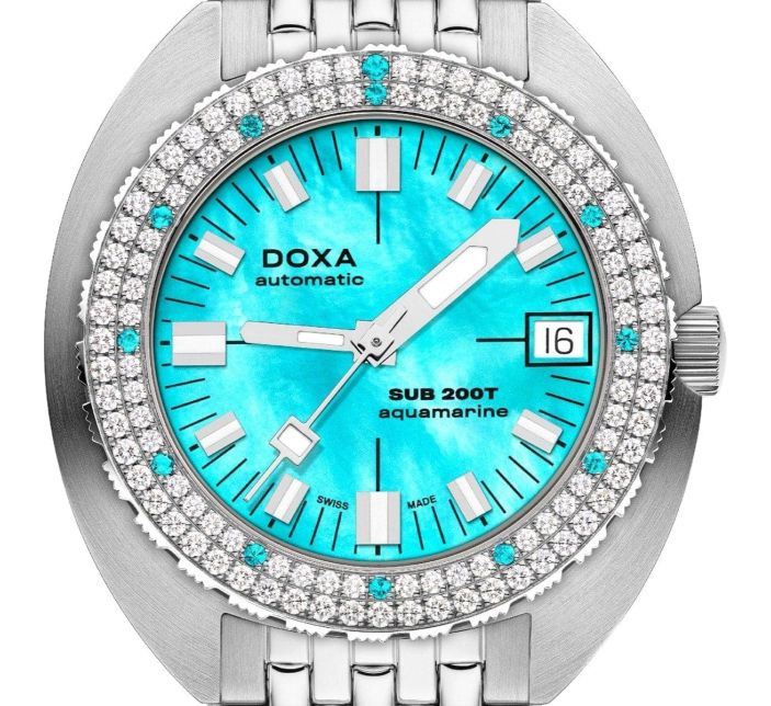 Montre Doxa SUB 200T Diamonds Aquamarine