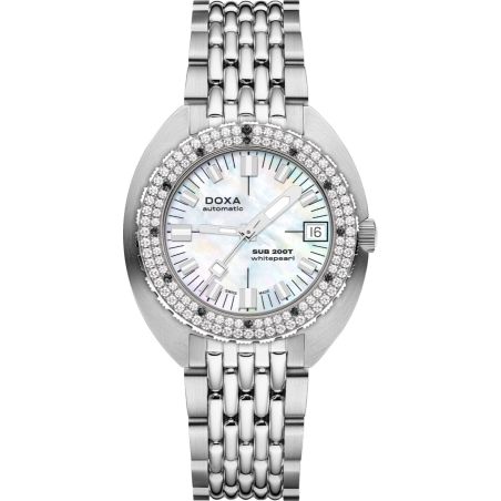 Montre Doxa SUB 200T Diamonds Whitepearl