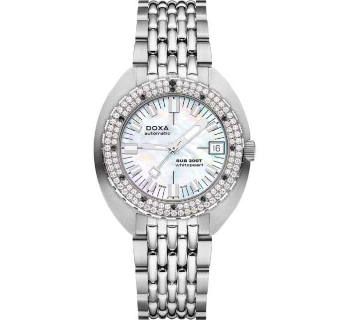 Montre Doxa SUB 200T Diamonds Whitepearl