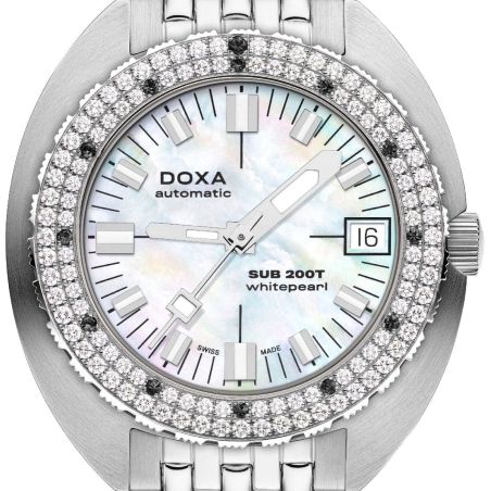 Montre Doxa SUB 200T Diamonds Whitepearl