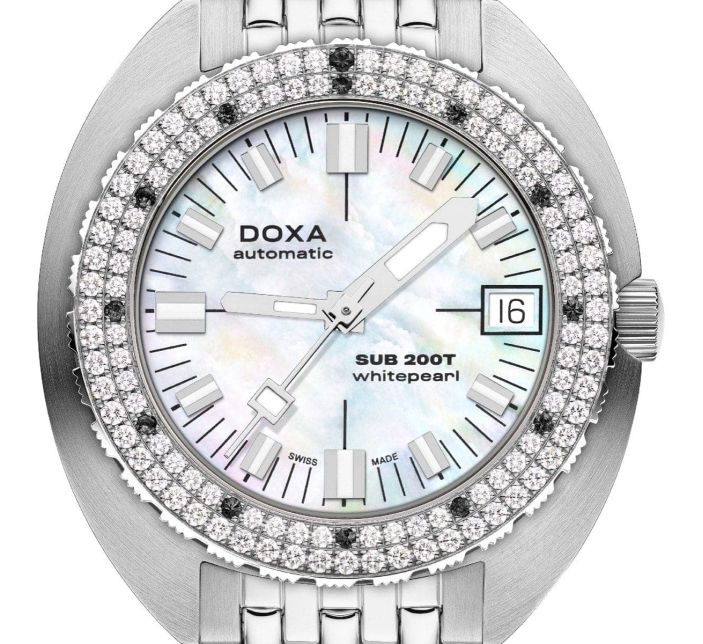 Montre Doxa SUB 200T Diamonds Whitepearl