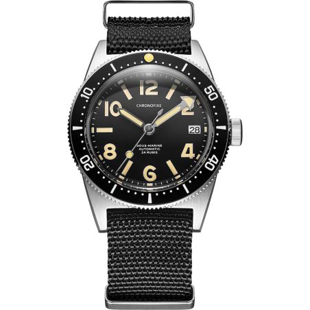 Montre Chronofixe Diver Nato | Black
