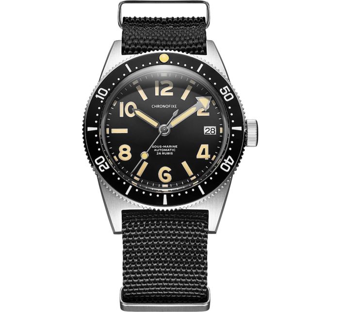 Montre Chronofixe Diver Nato | Black
