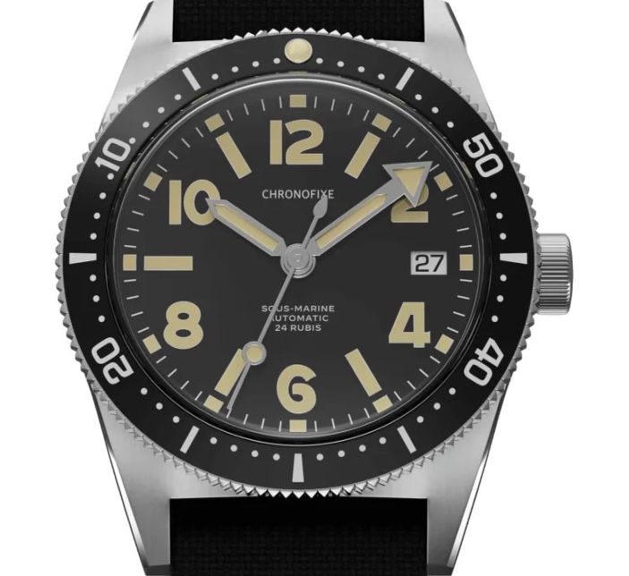 Montre Chronofixe Diver Nato | Black