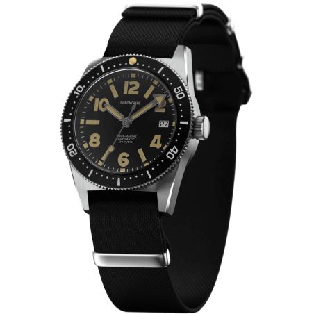 Montre Chronofixe Diver Nato | Black