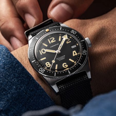 Montre Chronofixe Diver Nato | Black