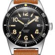 Montre Chronofixe Diver Leather | Cognac Brown Grained 