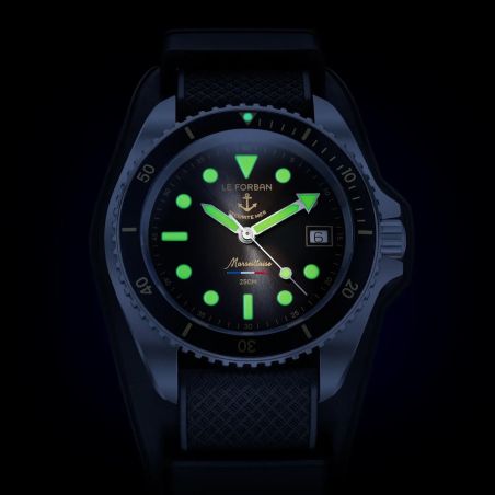 Montre Le Forban Marseillaise Noir Onyx