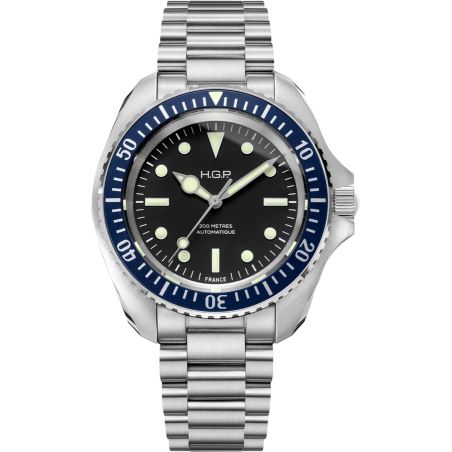 Montre HGP Diver 200M Bleue No Date