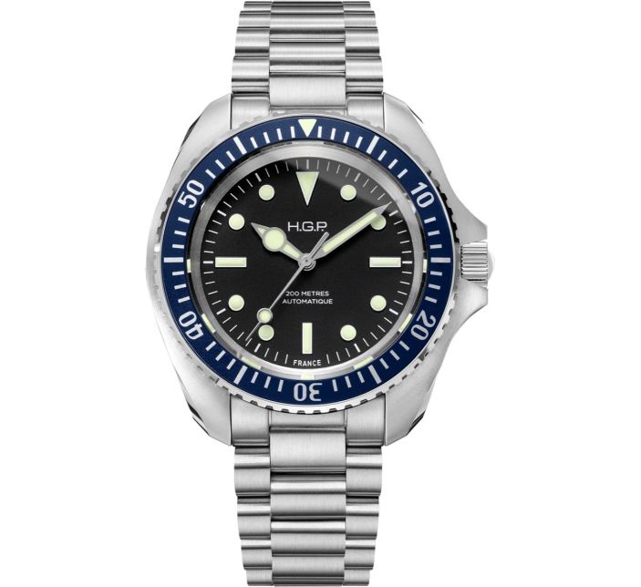 Montre HGP Diver 200M Bleue No Date