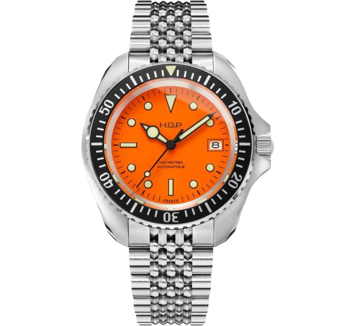 Montre HGP Diver 200M Orange