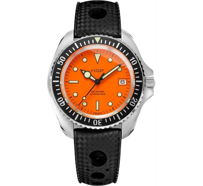 Montre HGP Diver 200M Orange