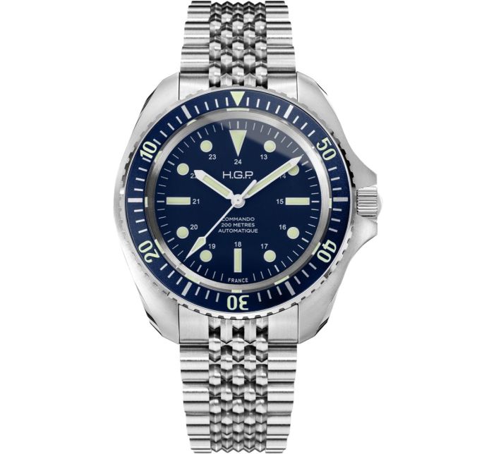 Montre HGP Diver 200M Commando Bleue
