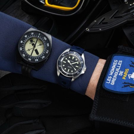Montre HGP Diver 200M Mecaquartz Bleue