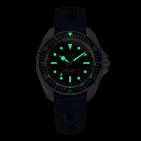 Montre HGP Diver 200M Mecaquartz Bleue