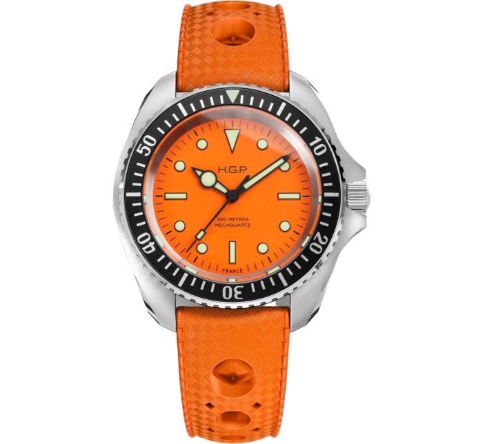 Montre HGP Diver 200M Mecaquartz Orange