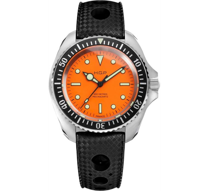Montre HGP Diver 200M Mecaquartz Orange