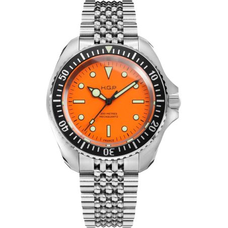 Montre HGP Diver 200M Mecaquartz Orange