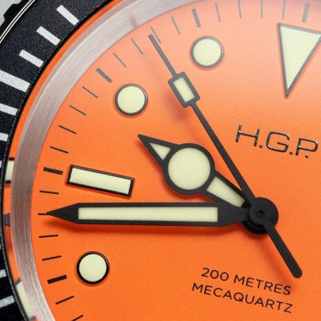 Montre HGP Diver 200M Mecaquartz Orange