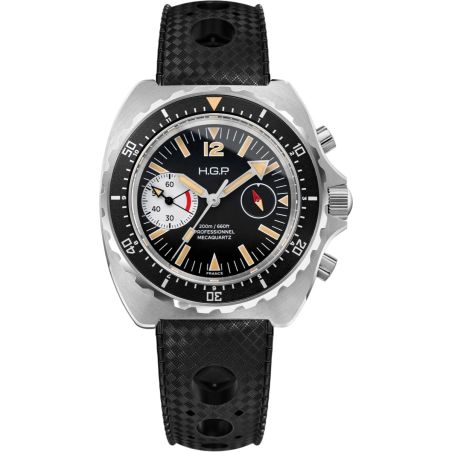 Montre HGP Diver 200M Chrono Mecaquartz Vintage Big Eye