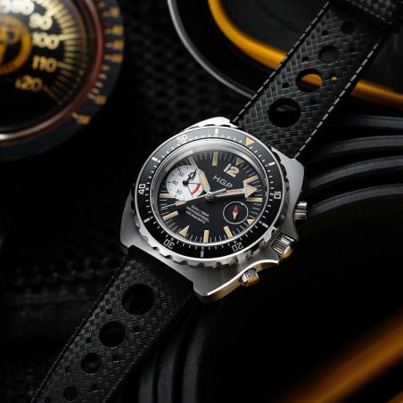 Montre HGP Diver 200M Chrono Mecaquartz Vintage Big Eye