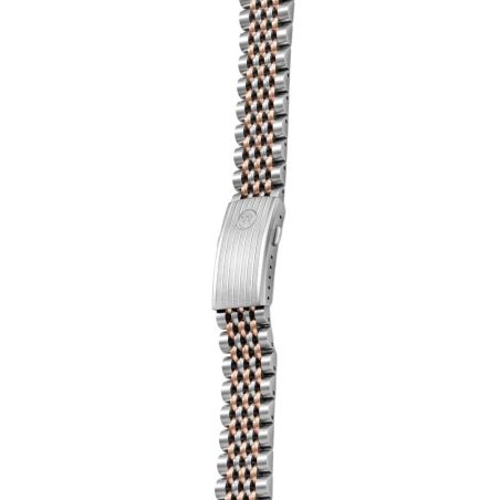 Bracelet Wolbrook Acier Grain De Riz Bi-ton