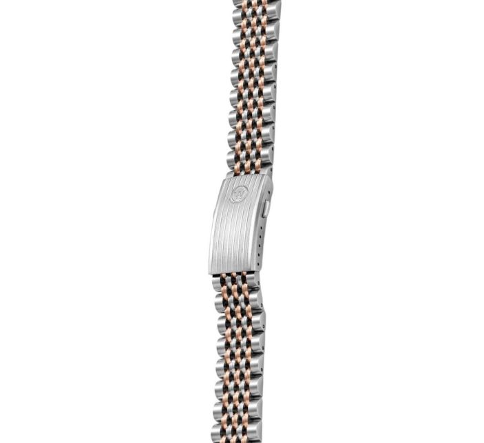 Bracelet Wolbrook Acier Grain De Riz Bi-ton