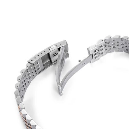 Bracelet Wolbrook Acier Grain De Riz Bi-ton