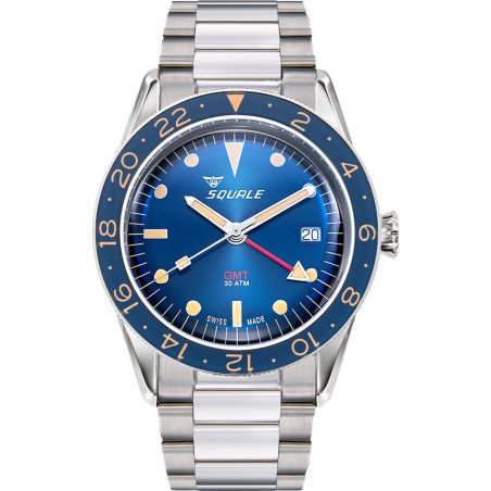 **Montre Squale Sub-39 GMT Vintage Blue Steel
